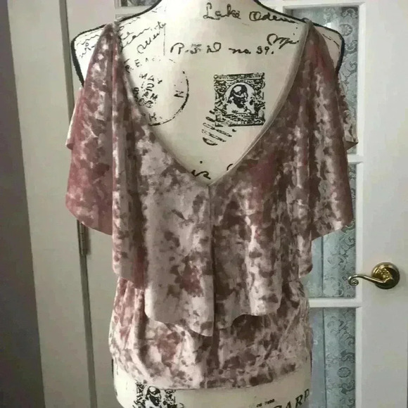 Zara crushed velvet top - Picture 2 of 5